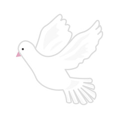 白いハトのイラスト