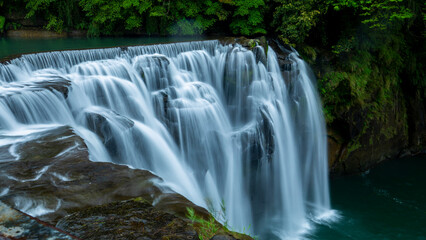 Fototapeta premium Taiwan, waterfall, Shifenliao waterfall, park