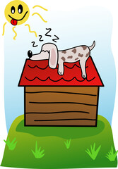 Image of cute sleeping puppy