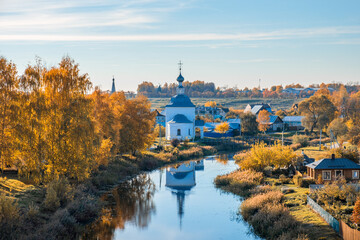 Fototapeta premium The ancient town of Suzdal in the evening.