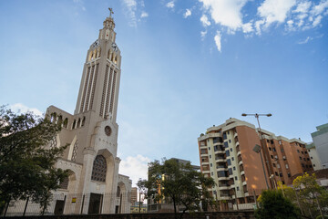 Fototapeta na wymiar View of Sao Pelegrino Church in Caxias do Sul, Rio Grande do Sul, Brazil