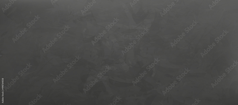 Poster grey cement wall textured in studio room, vector 3d backdrop of empty gallery room in dark gray conc