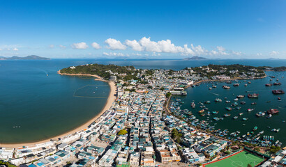 Top view of Cheung Chau island © leungchopan