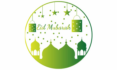 Eid Mubarak Vector Illustration Design 