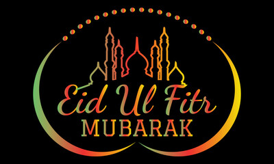 Eid Mubarak Vector Illustration Design 