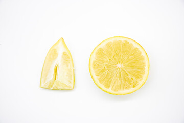 slice Lemon isolated on white background