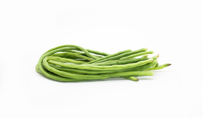 yard long bean isolated on background.selective focus