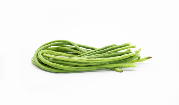 yard long bean isolated on background.selective focus
