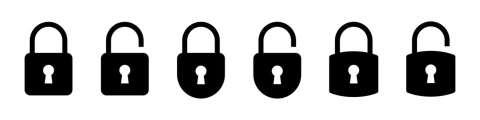 Lock and Unlock Icon Vector Illustration