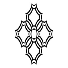 Stained Glass Rhombic Flat Icon Isolated On White Background