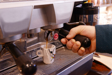 machine à café en service
