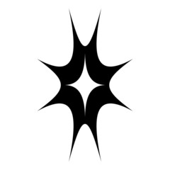 Starburst Blast Flat Icon Isolated On White Background