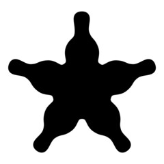 Wave Star Abstract Flat Icon Isolated On White Background