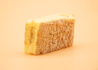 mini cake isolate on colorful background, front view