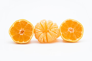 kamala or Tangerine isolated on white background,
