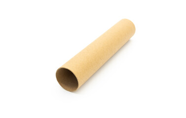 Single long cowhide straight barrel isolated on white background