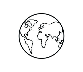 Globe icon vector logo design template