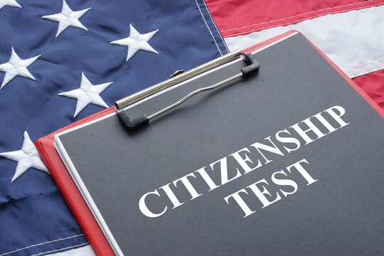 Citizenship Test is shown on the photo using the text