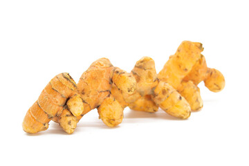 Turmeric Powerful Medicinal Properties isolated over white background