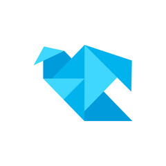 Bird Origami logo design vector. Icon Symbol. Template Illustration