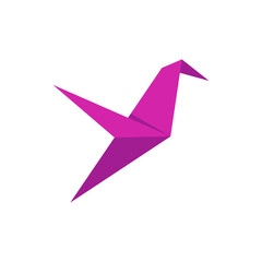 Bird Origami logo design vector. Icon Symbol. Template Illustration