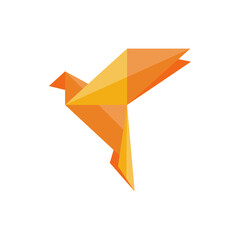 Bird Origami logo design vector. Icon Symbol. Template Illustration