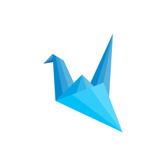 Bird Origami logo design vector. Icon Symbol. Template Illustration