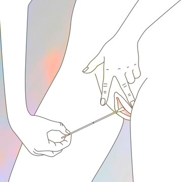 Introduction of the dry swab into the vagina (vaginal self-sampling).