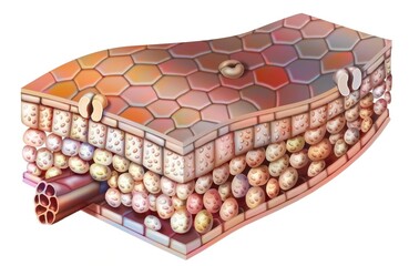 Leaf blade with stomata mesophyll a vein.