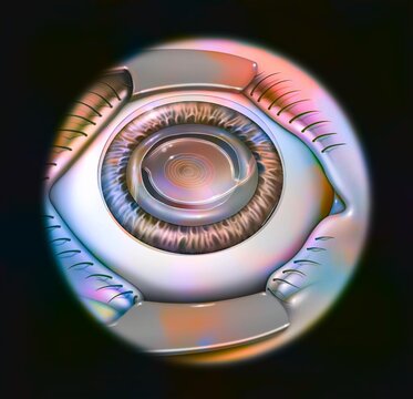 Treatment of presbyopia: multifocal implant in place to replace.