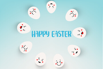 CUTE EASTER EGGS BACKGROUND