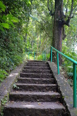 Rows of stairs going up in one of the ecotourism locations.