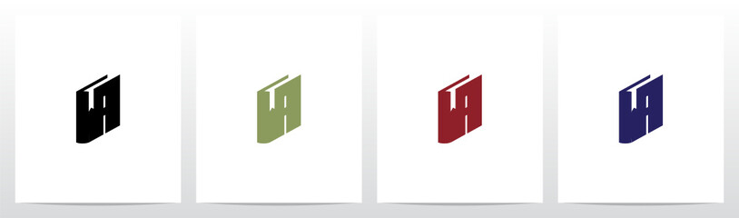 Fototapeta premium Book With Marker Letter Logo Design A