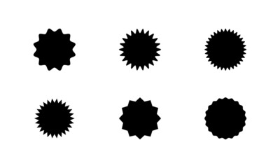 Sale & discount vector sticker, Supermarket promotional price tag, Special offer black labels set