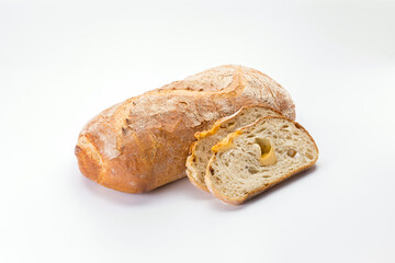White craft wheat bread with cheese