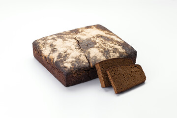 Square dark rye bread