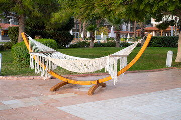 hammock in the green garden