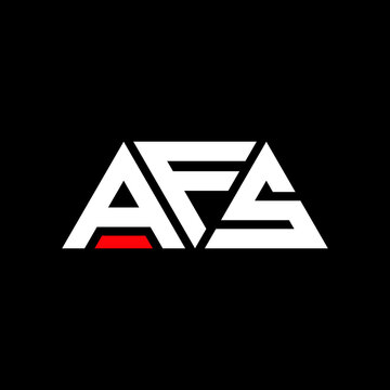 AFS letter logo design with polygon shape. AFS polygon and cube shape logo design. AFS hexagon vector logo template white and black colors. AFS monogram, business and real estate logo.