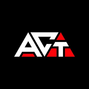 ACT letter logo design with polygon shape. ACT polygon and cube shape logo design. ACT hexagon vector logo template white and black colors. ACT monogram, business and real estate logo.