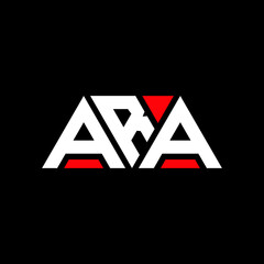 ARA letter logo design with polygon shape. ARA polygon and cube shape logo design. ARA hexagon vector logo template white and black colors. ARA monogram, business and real estate logo. © mamun25g