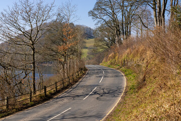 Fototapeta premium Road in British countryside.