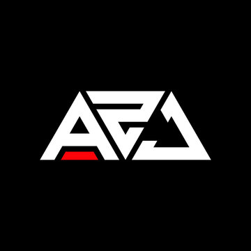 AZJ letter logo design with polygon shape. AZJ polygon and cube shape logo design. AZJ hexagon vector logo template white and black colors. AZJ monogram, business and real estate logo.