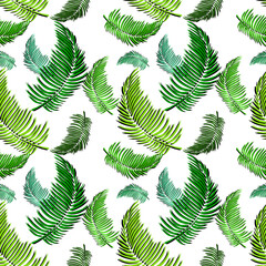 Yellow palm or Butterfly palm leaves ethnic oriental pattern traditional Design for background,carpet,wallpaper,clothing,wrapping,Batik,fabric,Vector illustration embroidery style.