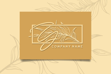 Initial letter Y handwriting beauty logo design with love. Elegant and Feminine branding template - Vector