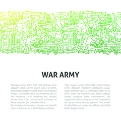 War Line Template. Vector Illustration of Outline Design.