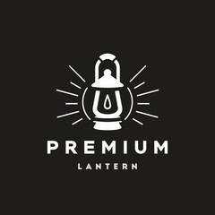 Lantern light logo, classic old fashioned lantern post, Classic lamp logo icon design , Restaurant Vintage Logo design vector