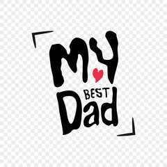 my best dad typography