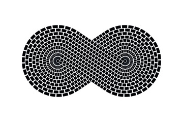 Black and white sign, symbol, logo, emblem, vector design element.