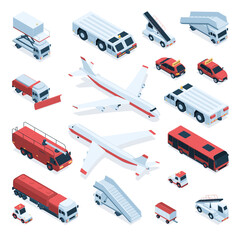 Isometric Airport Transport Collection