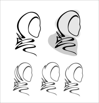 logo, isolated, hijab, icon, symbol, muslim woman, headscarf, sheila, hijab, khimar, veil, niqab, burqa, veil, religion, culture, beauty of the east, beautiful girl, girl in a headscarf
